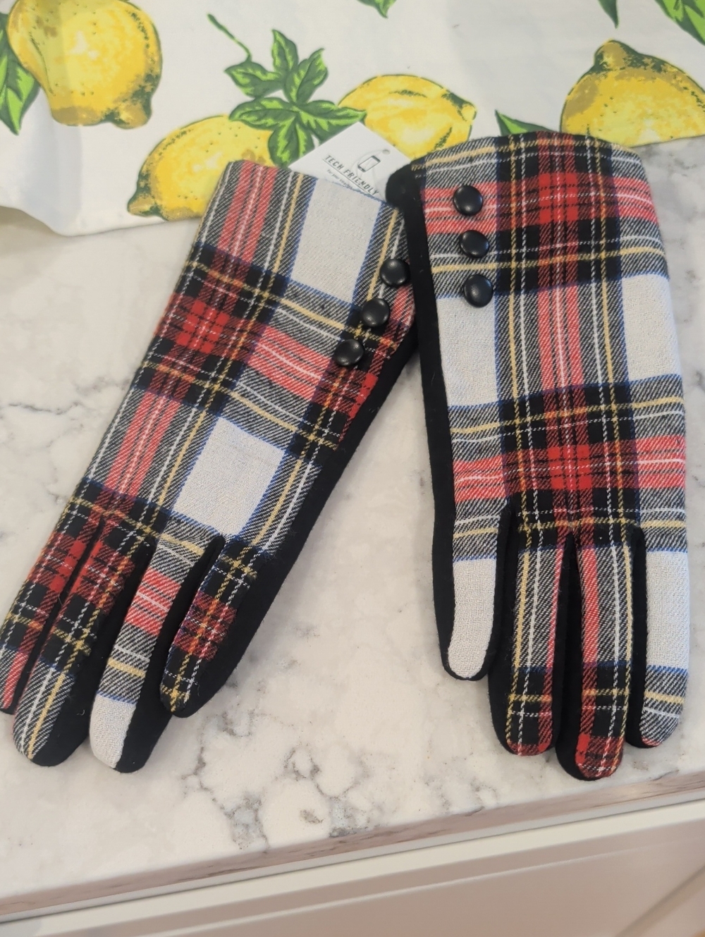 Nwt Aldo Plaid Gloves in Red, Black, Cream, Blue
